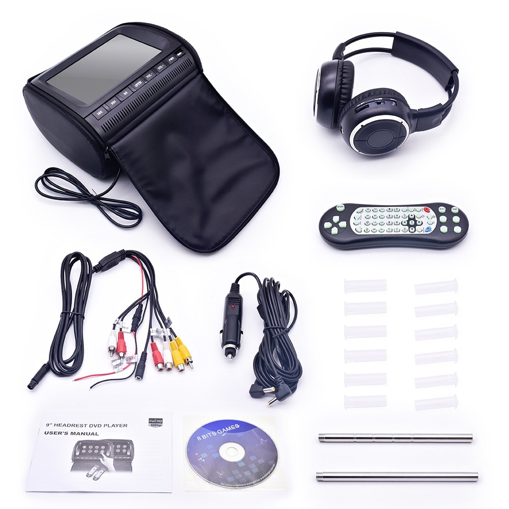 9inch Car Seat Back Headrest Player Monitor MP5/AV Car Headrest With USB SD Monitor Car Headrest