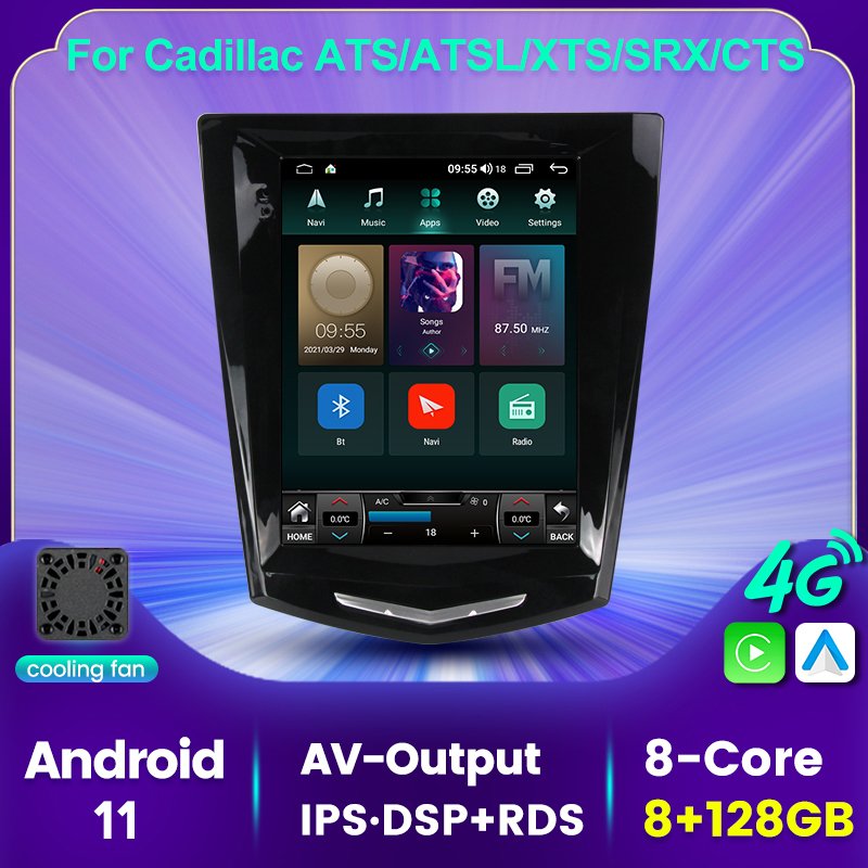 Android 11 6+128G Car radio For Cadillac ATS ATSL XTS SRX CTS 4G LTE BT WIFI GPS wireless Car DVD Player IPS screen