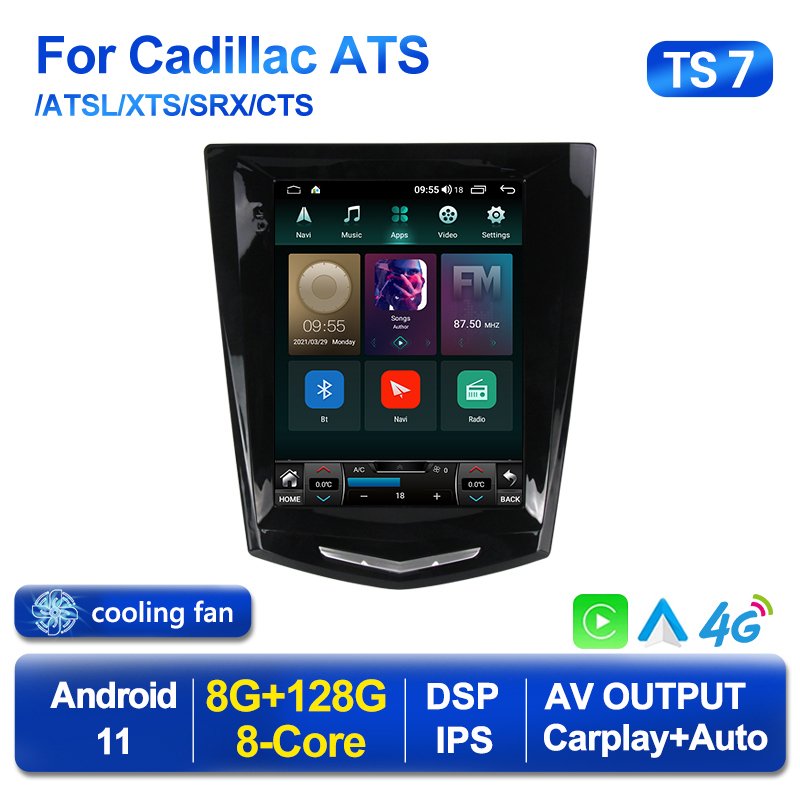 Android 11 6+128G Car radio For Cadillac ATS ATSL XTS SRX CTS 4G LTE BT WIFI GPS wireless Car DVD Player IPS screen