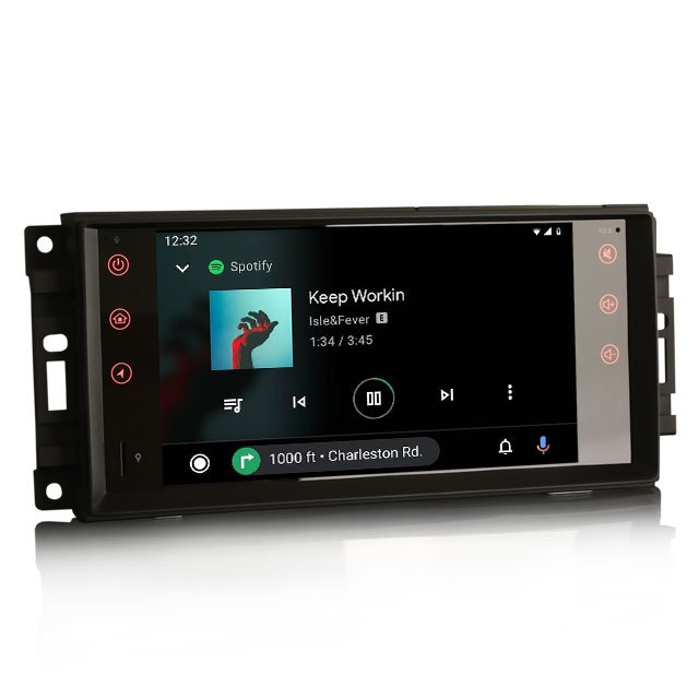 Erisin ES8576J 8-Core Android 12.0 Autoradio GPS Wireless CarPlay Car Stereo forJeep Compass Wrangler Commander Dodge Chrysler