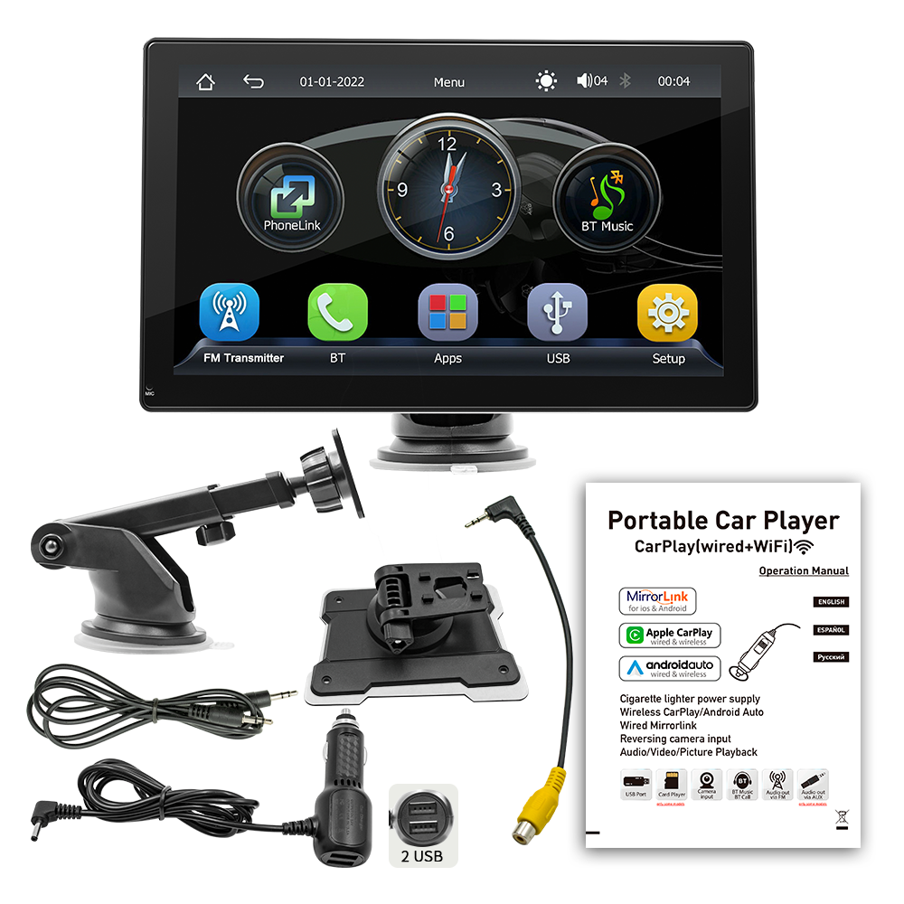 New Arrival 9 Inch Screen Car Mp5 Player Touch Version Multimedia Wifi Carplay Screen with FM transmitter Car Dvd Player