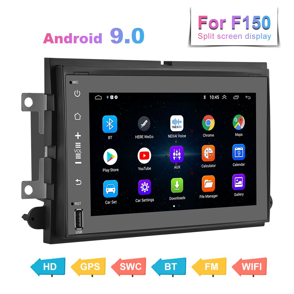 Podofo Android 7" Car Radio Split Screen Autoradio GPS Stereo BT FM RDS For Ford F150 Montego/Milan/Fusion/Focus/Escape