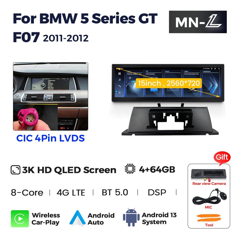 MEKEDE MNX 15INCH 3K OLED car dvd player GPS auto radio high quality BT 4G FM MAP for BMW 5 Series GT F07