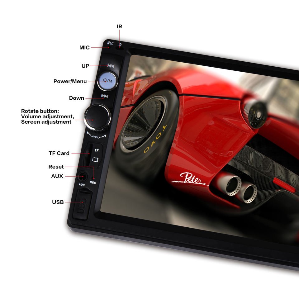 High quality 2din 7" HD Car Radio FM Audio MP5 Stereo Radio Player Autoradio Support Rear View Camera 7018B 7010B 7012B
