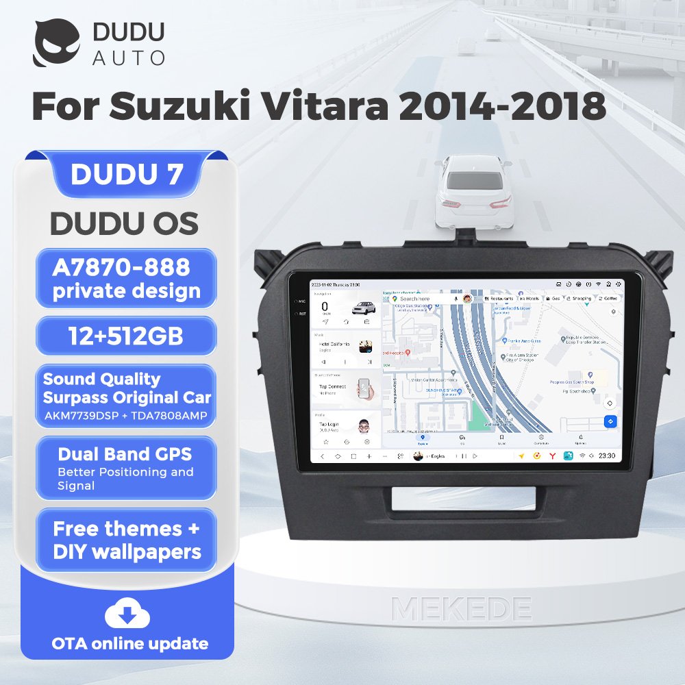DUDUAUTO DUDU7 8Core 12+512G GPS 2Din Android Car Radio Player For Suzuki Vitara 2015 2016 2017 2018 2019