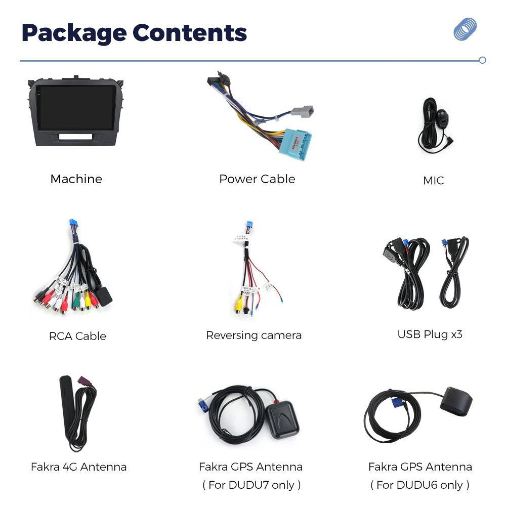 DUDUAUTO DUDU7 8Core 12+512G GPS 2Din Android Car Radio Player For Suzuki Vitara 2015 2016 2017 2018 2019