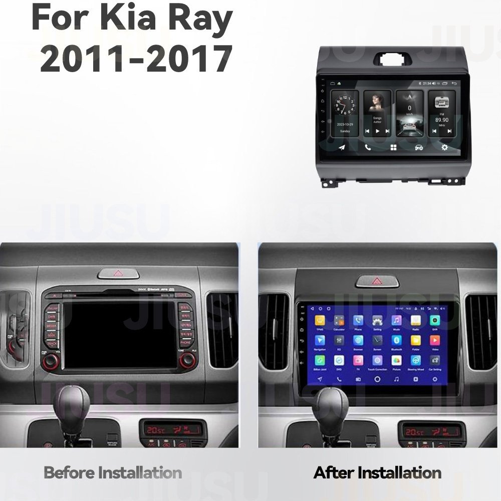 Android 12 Car Radio GPS Navigation DVD Player Stereo Multimedia Audio System for Kia Ray 2011-2017 with Carplay DSP DAB