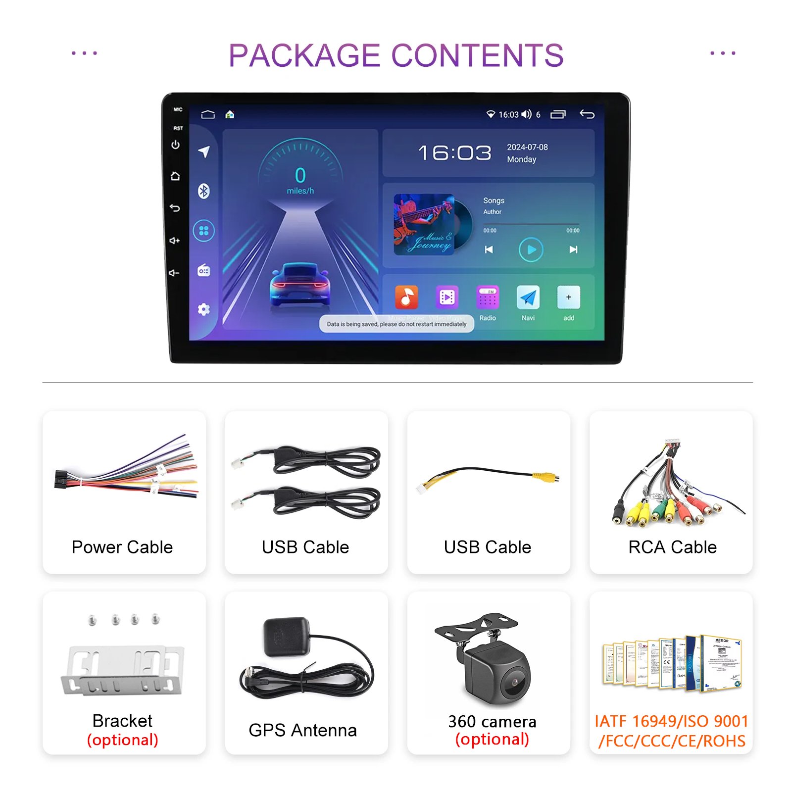 2 Din 9" 10" Android Stereo RAM 4GB 64GB ROM Bt FM Digital Signal Processor Radio Para Car Multimedia Video Car Dvd Player