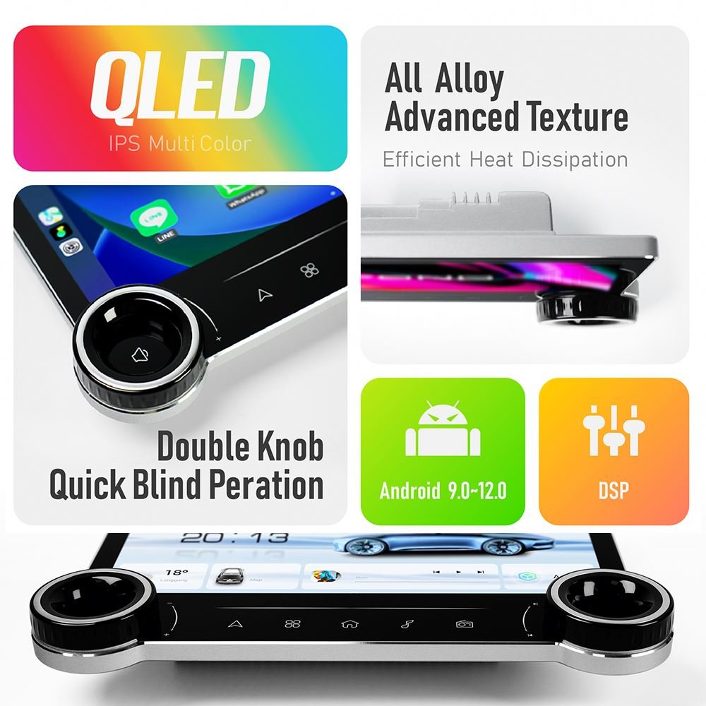 Universal Car Radio Diamond Multimedia Car Dvd Player 2k Infotainment System 360 Camera Vertical Touch Screen Android Car Stereo