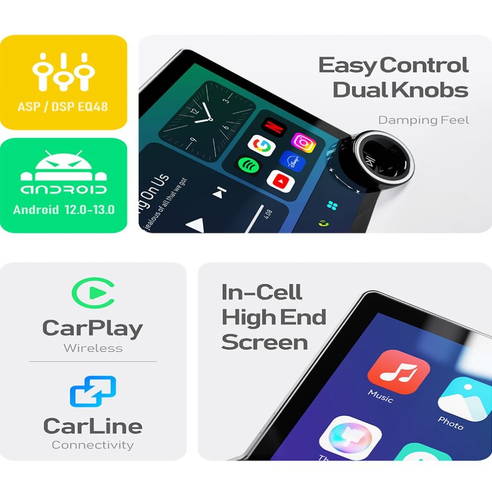 Universal Car Radio Diamond Multimedia Car Dvd Player 2k Infotainment System 360 Camera Vertical Touch Screen Android Car Stereo