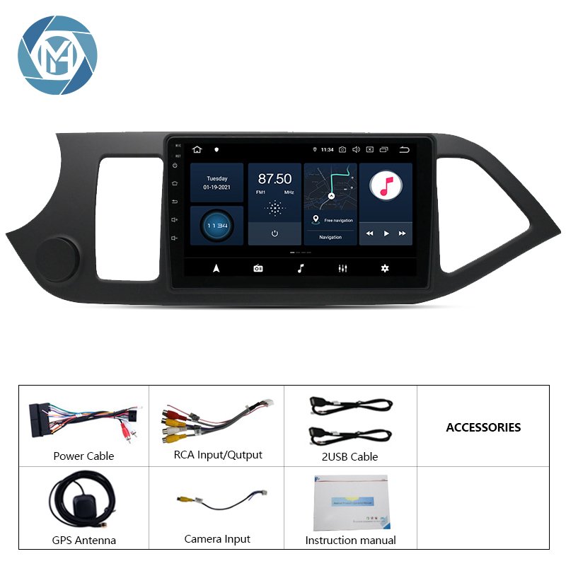 Android 9 Inch Multimedia Car Radio Stereo Video Dvd Player For Kia Picanto 2011 2012 2013 2014 2015