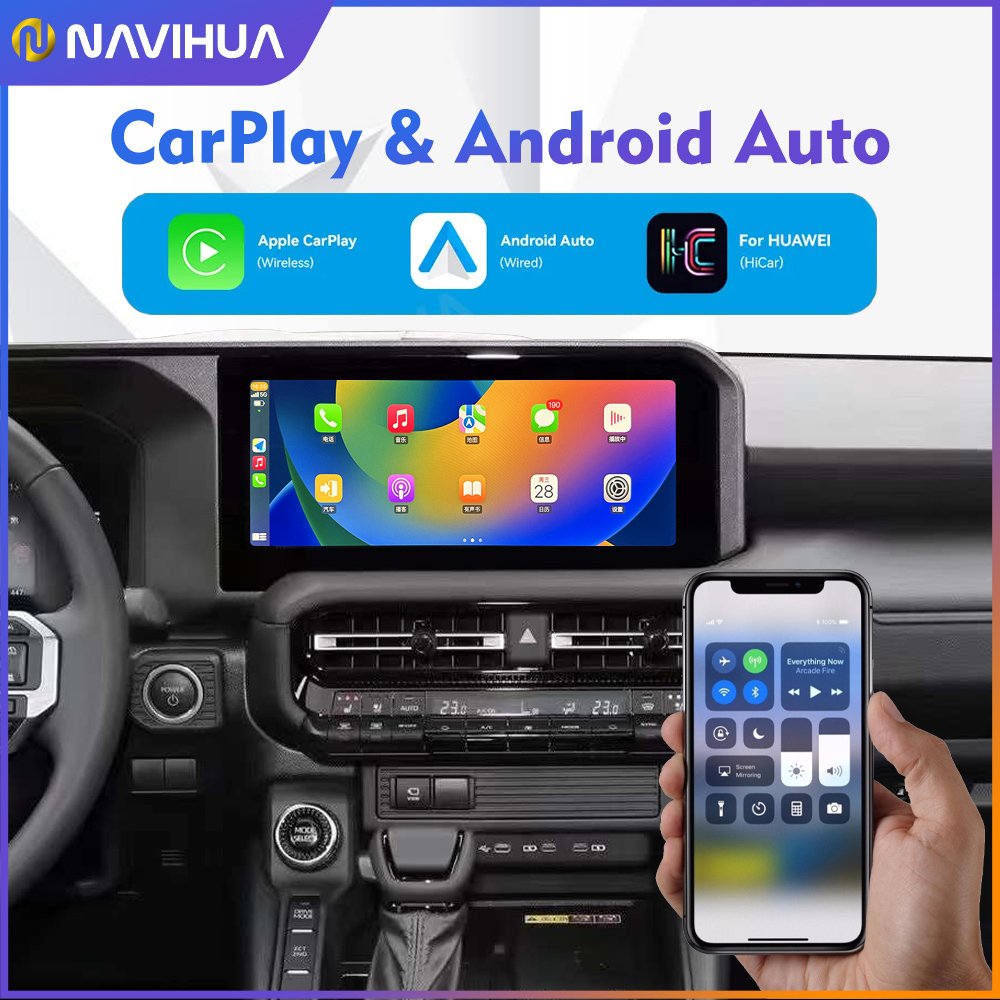NaviHua Autoradio GPS Navigation System Audio Stereo Car DVD Player Multimedia Android Car Radio For Toyota Prado LC250 2024