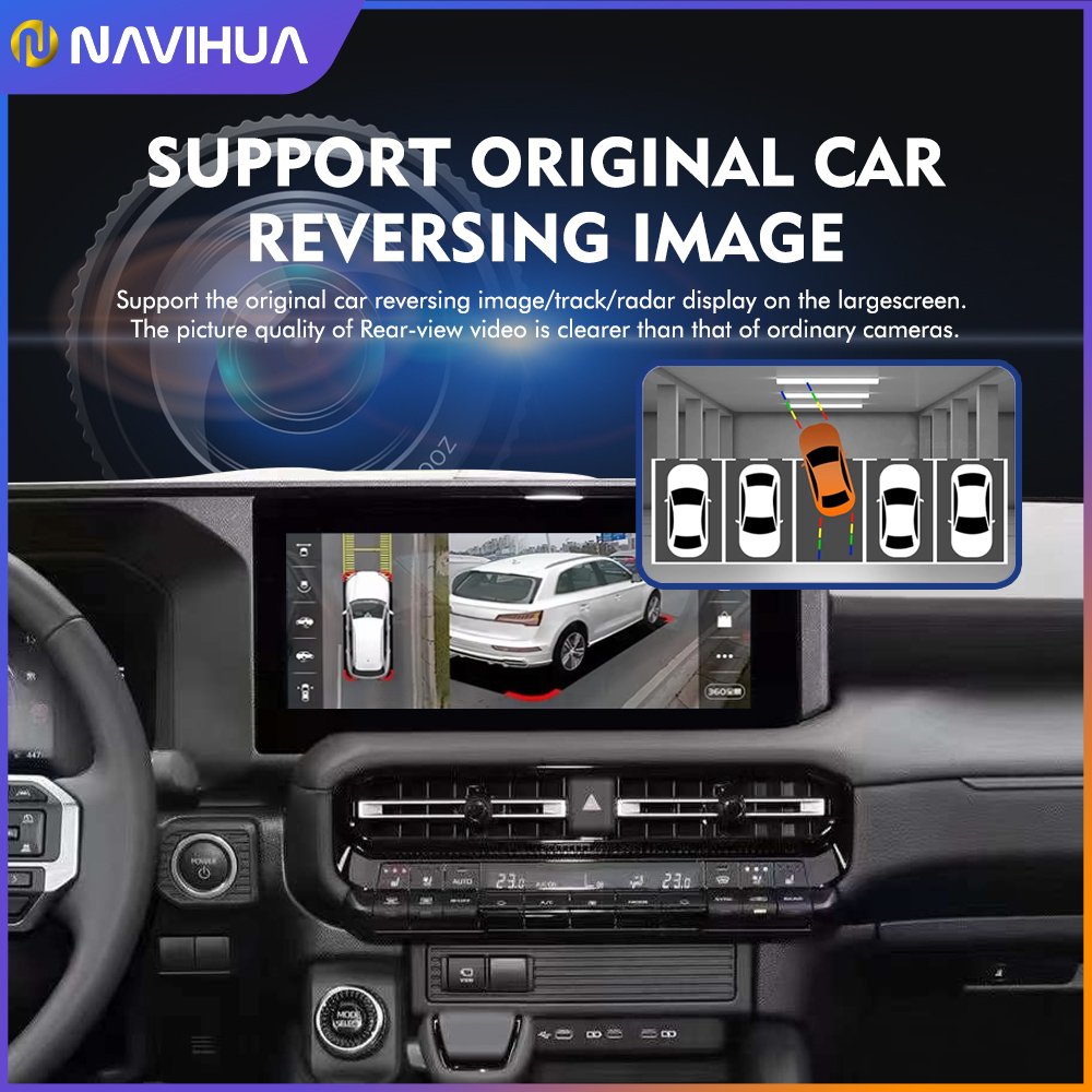 NaviHua Autoradio GPS Navigation System Audio Stereo Car DVD Player Multimedia Android Car Radio For Toyota Prado LC250 2024