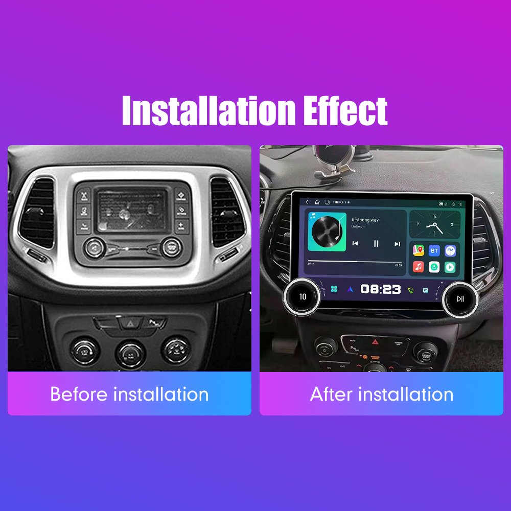 11.8Inch Car Radio For Jeep Compass 2017 2018 DIAMOND 2K QLED Screen 2Din Android Car Stereo Car DVD Player Carplay DSP