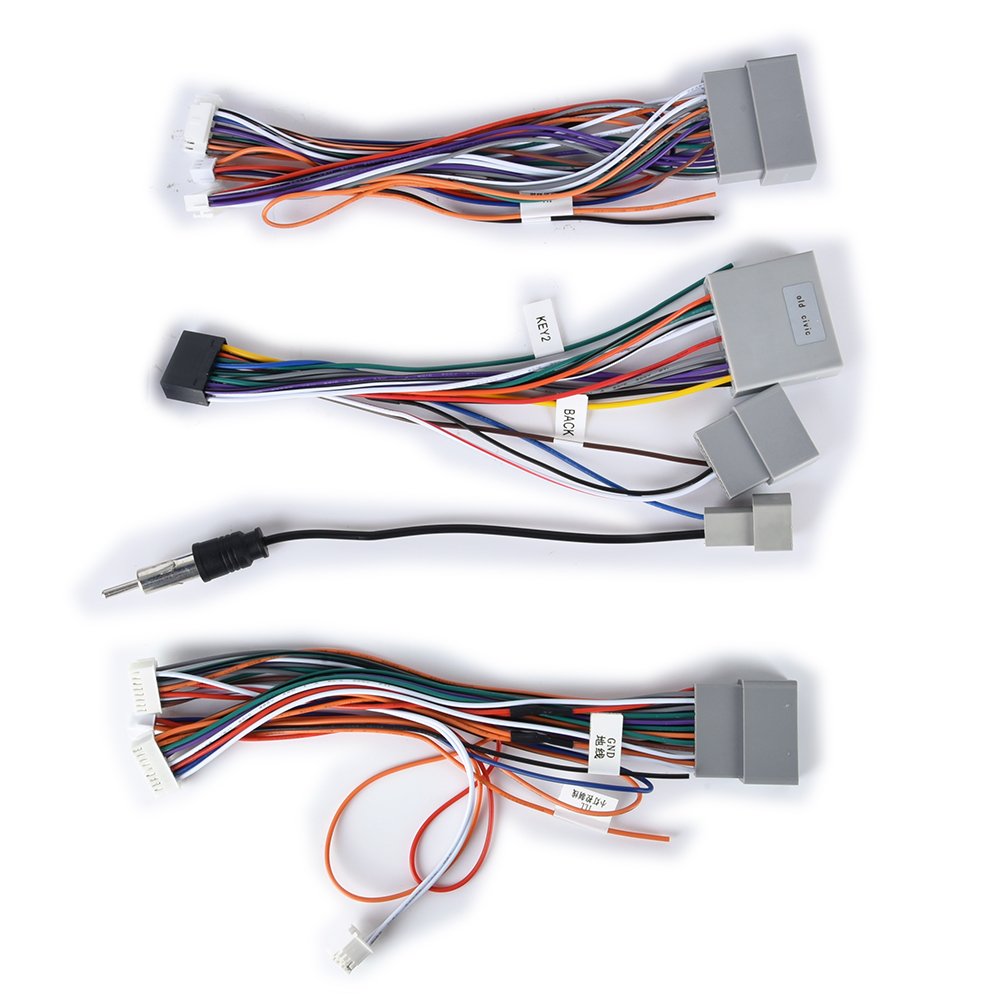 Podofo 9.7'' Car Radio Wiring Harness Android Frame Dashboard Installation Kits For Honda Civic 2008-2011