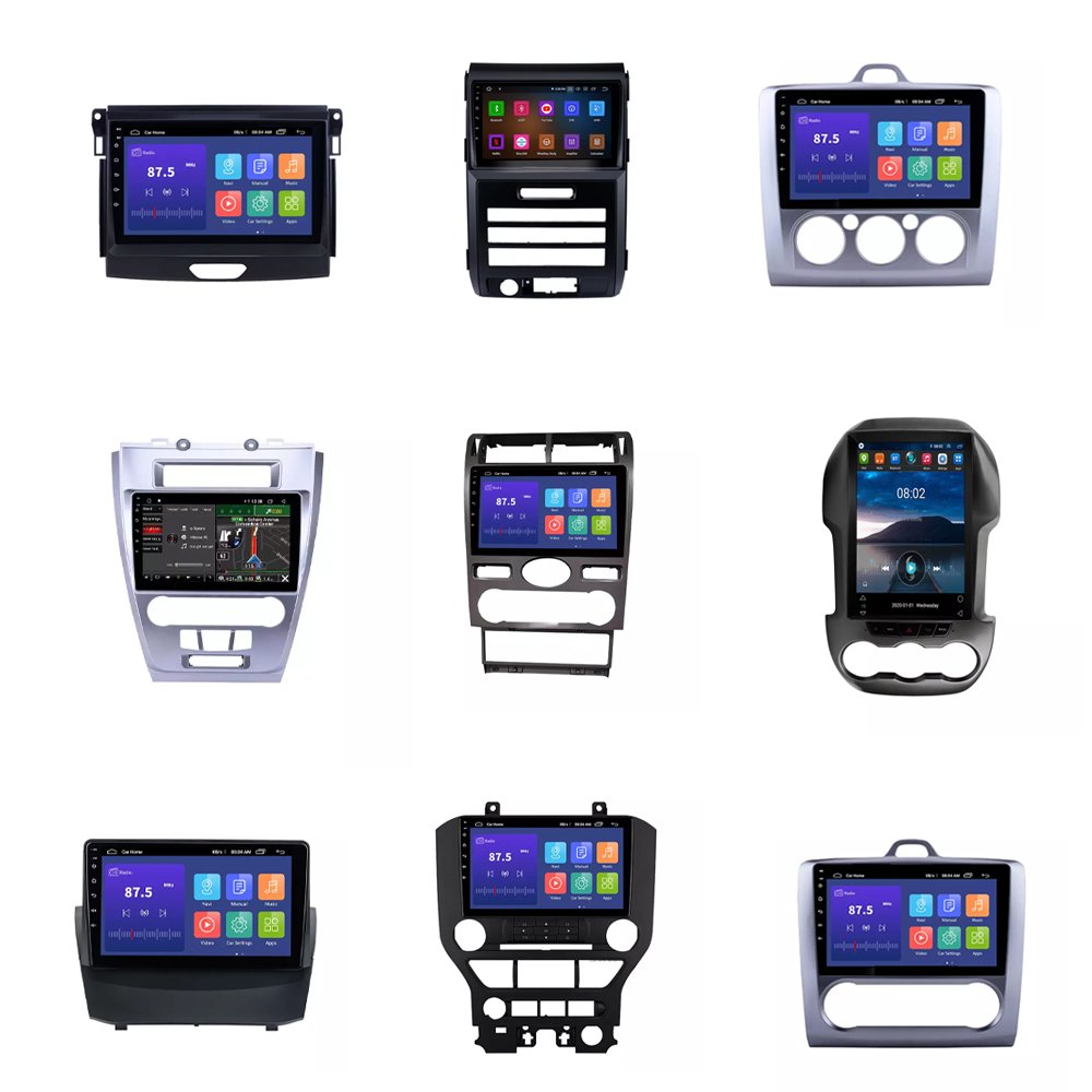 Factory direct sales car dvd player frame for 2015-2019 FORD MUSTANG black 9 inch car frame car navigation
