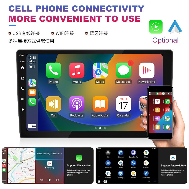 2 Din Android Car Radio Multimedia Video 7/9/10 Inch Auto Radio Car Dvd Player GPS Navigation WIFI Android Car Stereo Carplay