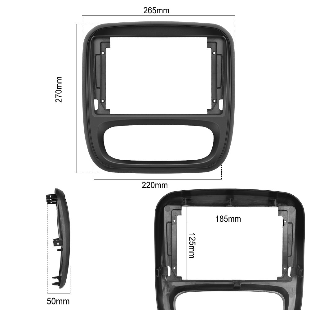 (EU/UK Stock) Podofo 9" Car Radio Frame with Canbus For Renault TRAFIC/Opel VIVARO 2015 Dashboard Panel Fascia Wholesales