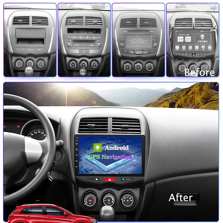 Witfighter Car Radio 10 Inch Android Car Dvd Player WIFI Android Auto Carplay Touch Screen Stereo For Mitsubishi Asx 1 2010~2016