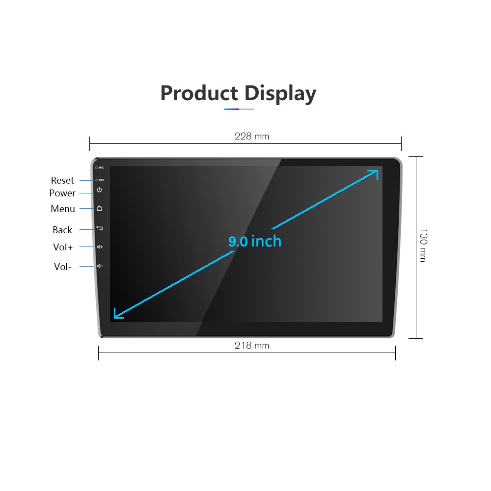 Podofo 9'' Car Radio Android 11 Carplay Android Auto 2+32G/1+16G GPS RDS HIFI with AHD Camera For Chevrolet Spark 2015-2018