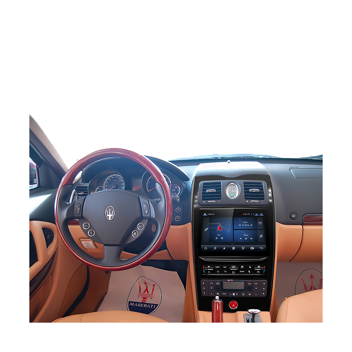 10.26 inch 6g+128gb Car GPS Navigation DVD Player Stereo With Multimedia Carplay Wifi Stereo For Maserati Quattroporte 2004-2008