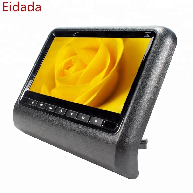 For Pair 9 inch Universal Back Seat Car Lcd Headrest Monitor Car Dvd Player with USB SD FM Game MP5