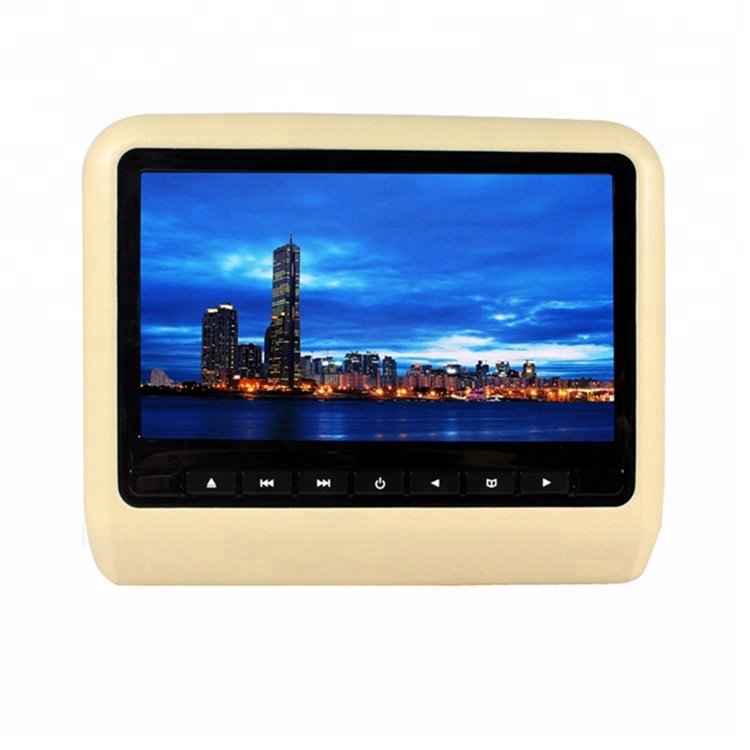 For Pair 9 inch Universal Back Seat Car Lcd Headrest Monitor Car Dvd Player with USB SD FM Game MP5