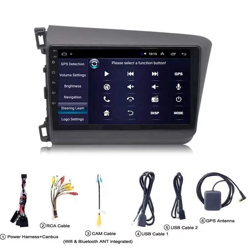 Android GPS for Honda Civic 2012 with TFT screen USB music video WIFI Car Radio MP5 player Car DVD GPS player