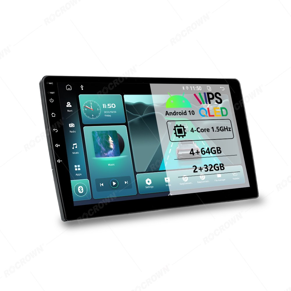 Universal Android Car DVD Player with Built-In GPS Capacitive Touch Screen BT Wifi Compatible with Wireless Carplay Android Auto