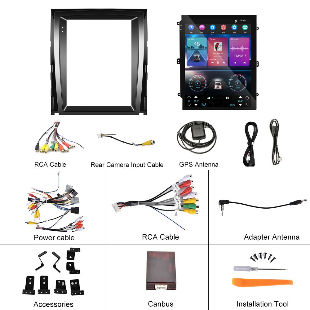 (USA Stock) Podofo 9.7" Android Car Stereo For Cadillac SLS/Escalade 2007-2012 With Carplay Android Auto GPS Wifi Hifi FM RDS