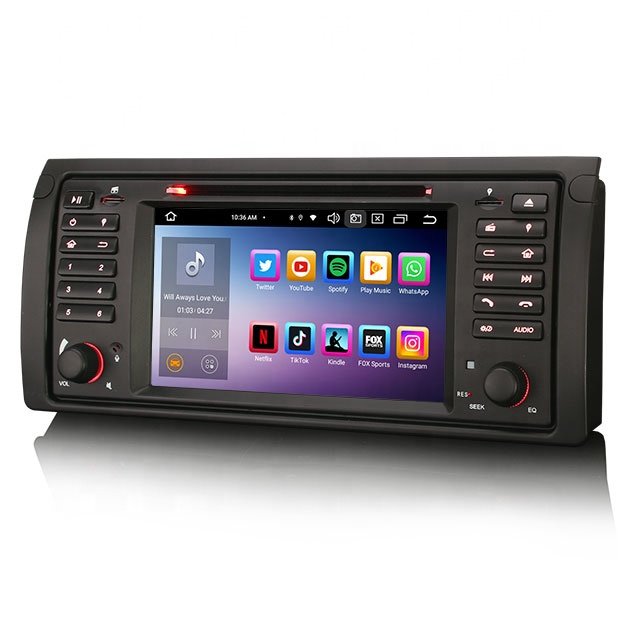Erisin ES8553B 7 inch IPS Android 12.0 wireless CarPlay 4G TPMS DAB DSP car dvd player for BMW X5 E53