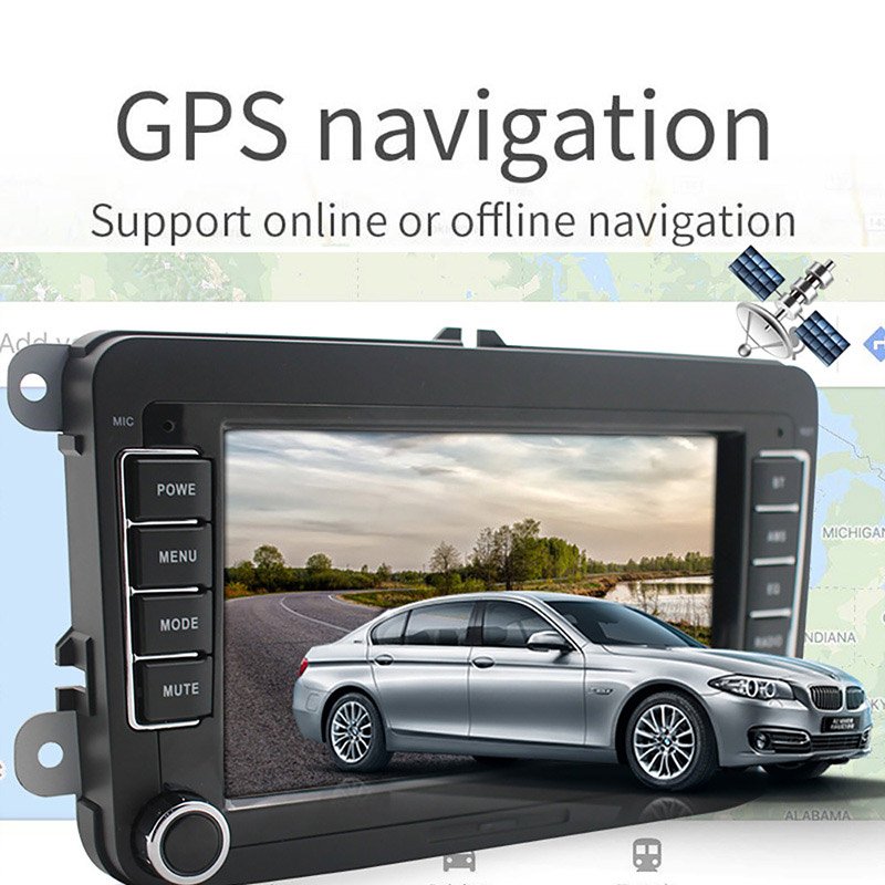 For Volkswagen 7 inch IPS 2 DIN Android 10 Auto Multimedia BT WIFI FM Radio Player 2+32GB Quadcore with GPS Navigation Carplay
