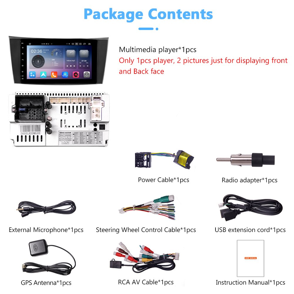 For Mercedes Benz E Class W211 Car DVD Player 8inch touch screen 4+64GB Android Car DVD 2002-2009