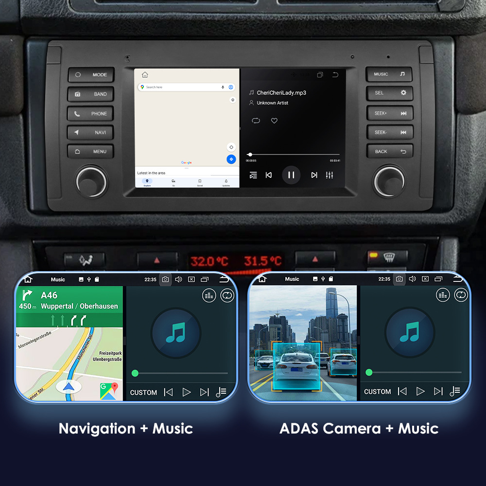 4/8 Core Android Car Dvd Player For BMW E39 2000-2006 7 Inch Diamond Screen Car Radio Multimedia Carplay With Fm/Bt/AHD/4G Wifi