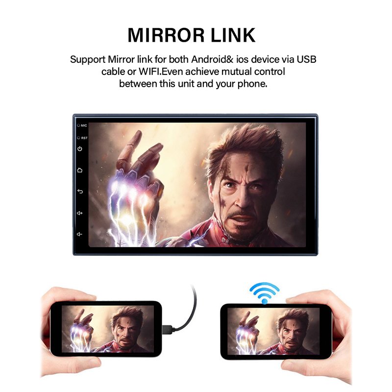 Android 7 inch Double Din Car Stereo Radio 2 Din Universal Multimedia Player BT/Wifi GPS Navigation Car DVD Player