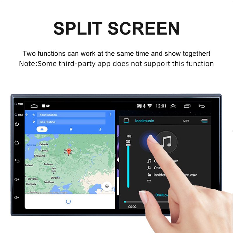 Android 7 inch Double Din Car Stereo Radio 2 Din Universal Multimedia Player BT/Wifi GPS Navigation Car DVD Player