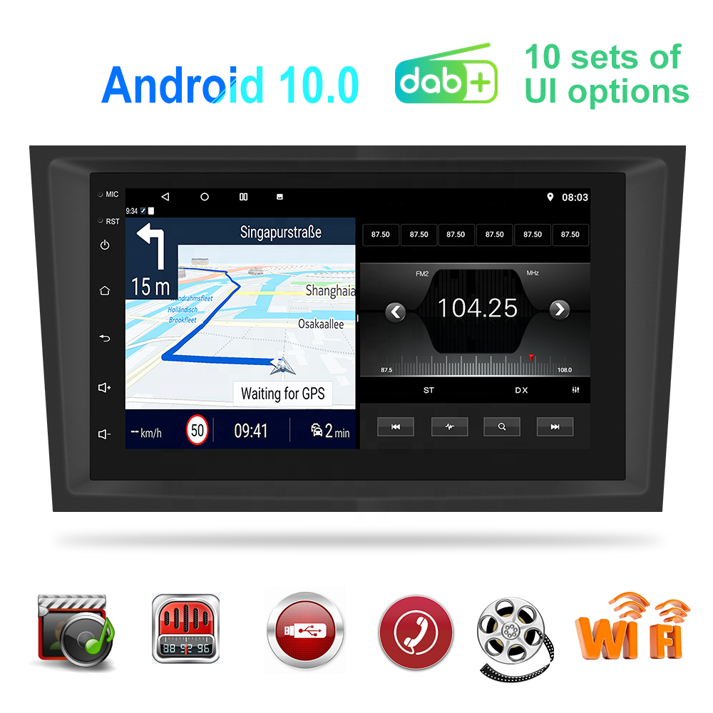 (EU Stock) Podofo 2Din 7" Android 13 Car Radio Autoradio Video GPS Navigation OBD2 Wifi For Opel/Astra/Antara/Vectra/Corsa/Zafir
