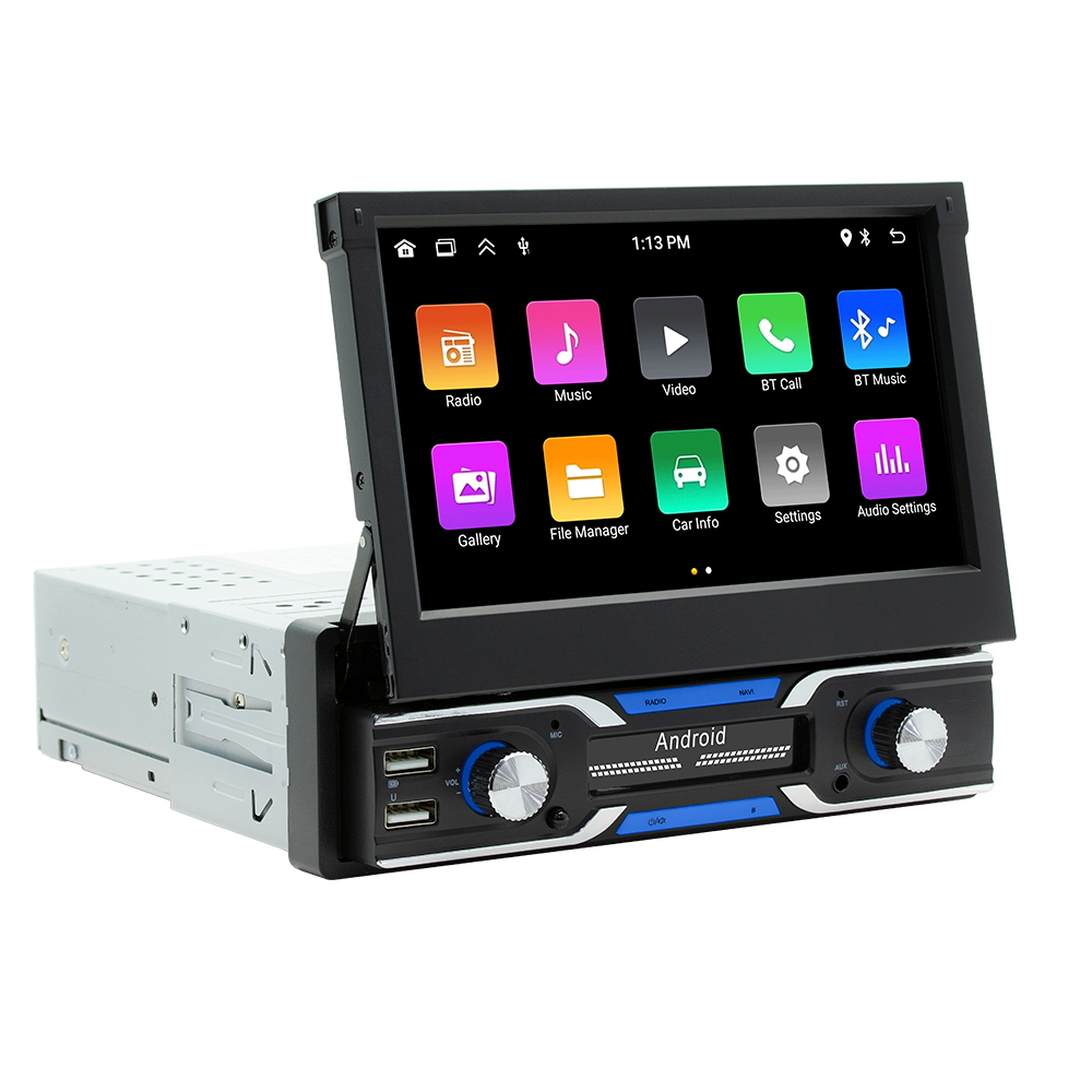Universal Single 1 Din 7 inch Touch Screen Stereo FM AM GPS Navigation android Car DVD Player with carplay