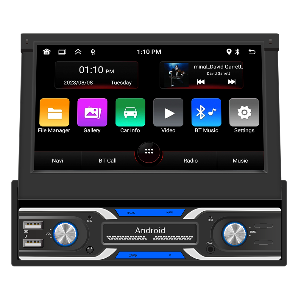 Universal Single 1 Din 7 inch Touch Screen Stereo FM AM GPS Navigation android Car DVD Player with carplay