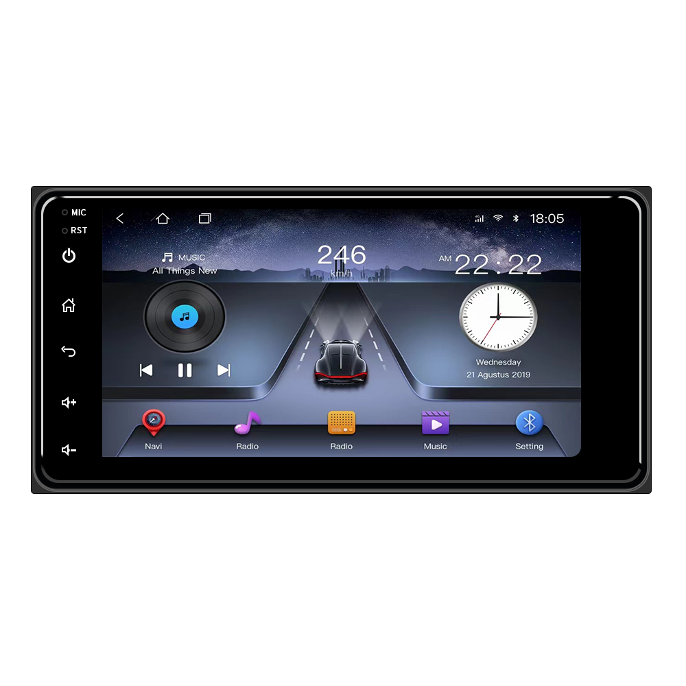 Android14 7inch BT Multi-Touch Screen Car Stereo for Toyota with GPS WIFI 4G DSP 2DIN Android car dvd player