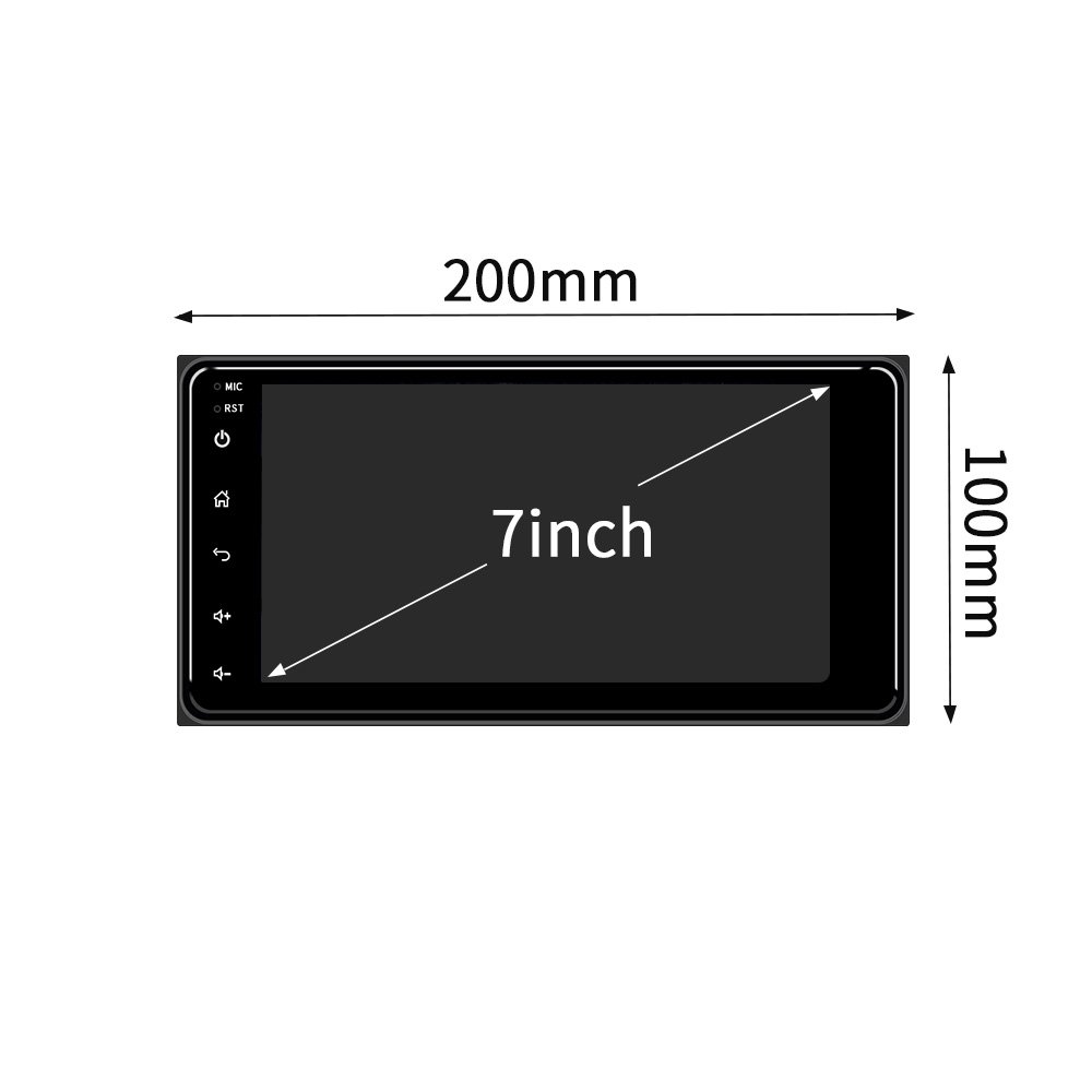 Android14 7inch BT Multi-Touch Screen Car Stereo for Toyota with GPS WIFI 4G DSP 2DIN Android car dvd player