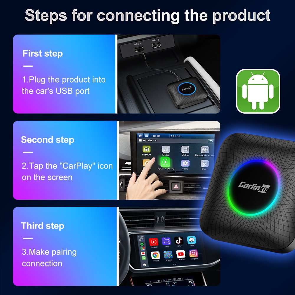 Carlinkit carplay android 13 car play box adapter android auto radio smart streaming box car multimedia 8G 128G ai carplay