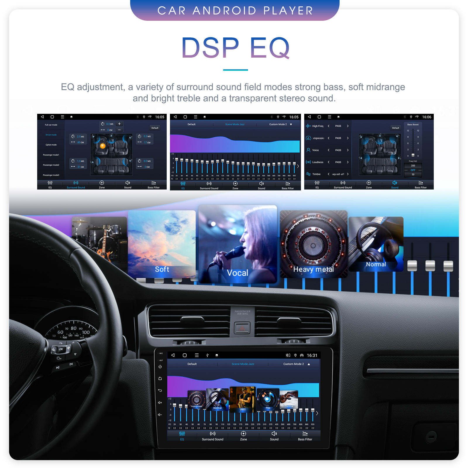 Factory 64GB 7/9/10 Inch DVD Player Stereo Android Audio Navigation Touch Screen Car Auto Multimedia Radio