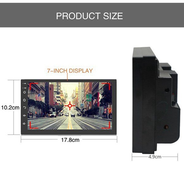 Android System 8.1 Car DVD Player 7.0 Inch Touch Screen MP5 Player with WiFi GPS BT Function Car Radio