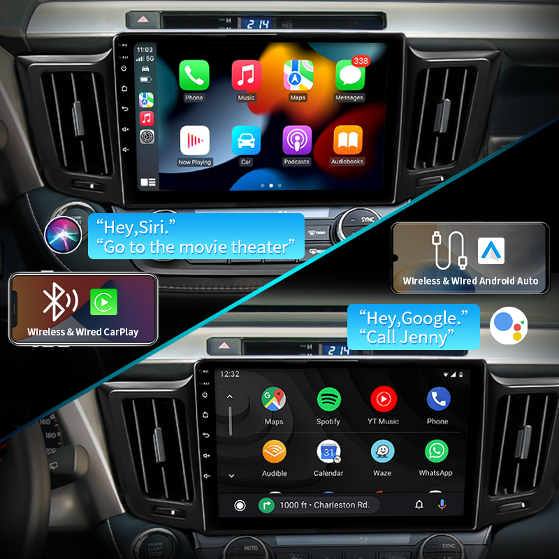 9"/10.1" Touch Screen Car Stereo Multimedia Video Player 1Din/2Din Gps Navigation Auto radios Android 13 Car Radio