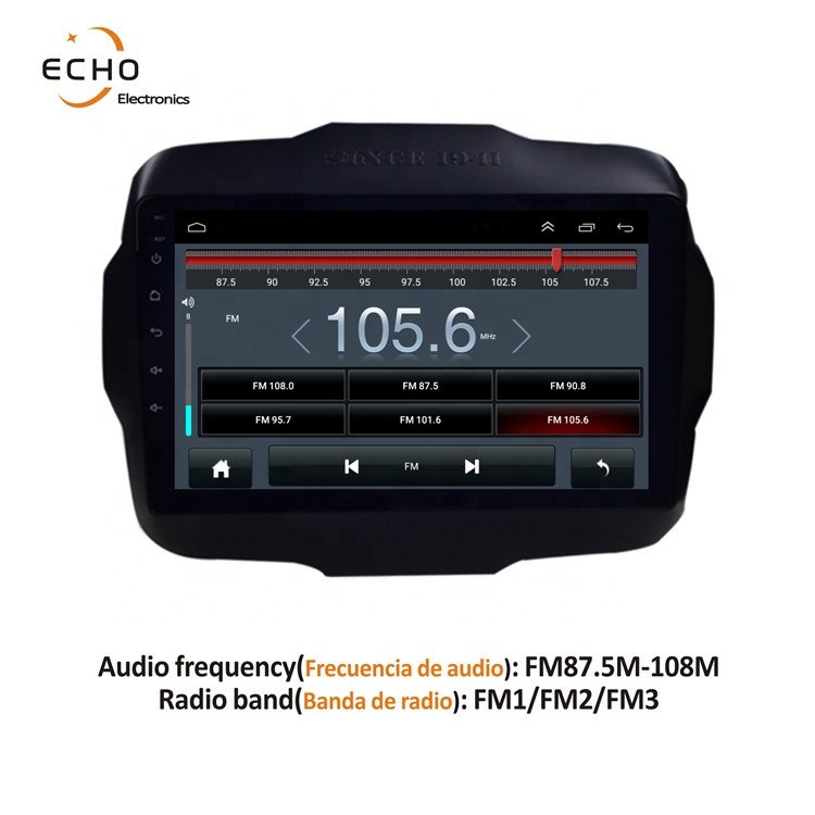 Android Touch Screen Car Radio Multimedia Video Player Stereo GPS Navigation For Jeep Renegade 2014- 2018