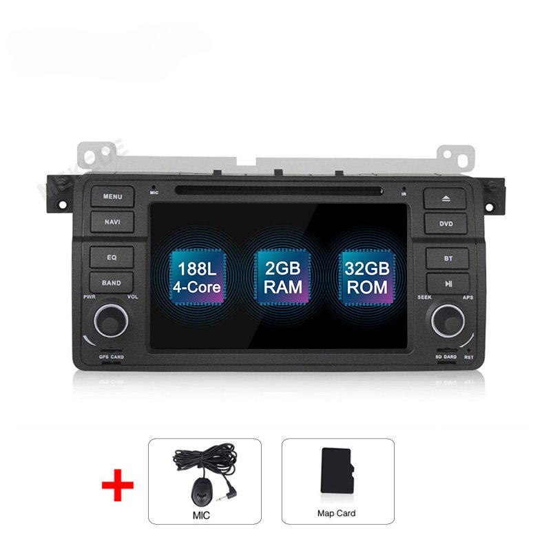 7" Android 10 Quad Core Car DVD Player for BMW E46 Car Radio 2G RAM+32G ROM audio radio autoradio stereo with wifi gps