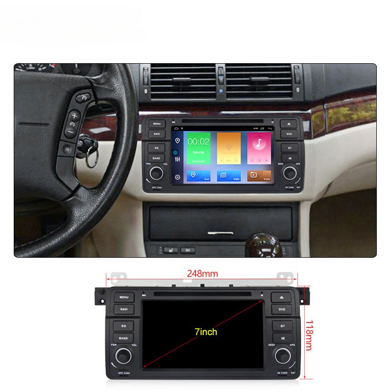 7" Android 10 Quad Core Car DVD Player for BMW E46 Car Radio 2G RAM+32G ROM audio radio autoradio stereo with wifi gps
