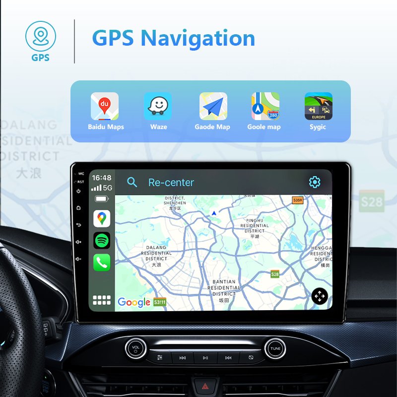 Factory N3L 32GB Octa-Core 7/9/10 Inch Multimedia Stereo Touch Screen FM Radio Android Single Din Car DVD Player GPS Navigation