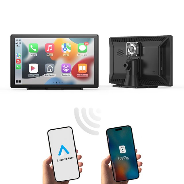9 inch 2K Dual Lens Central Control Streaming Audio System MP5 Player Media Carplay Android Auto Car Black Box ADAS